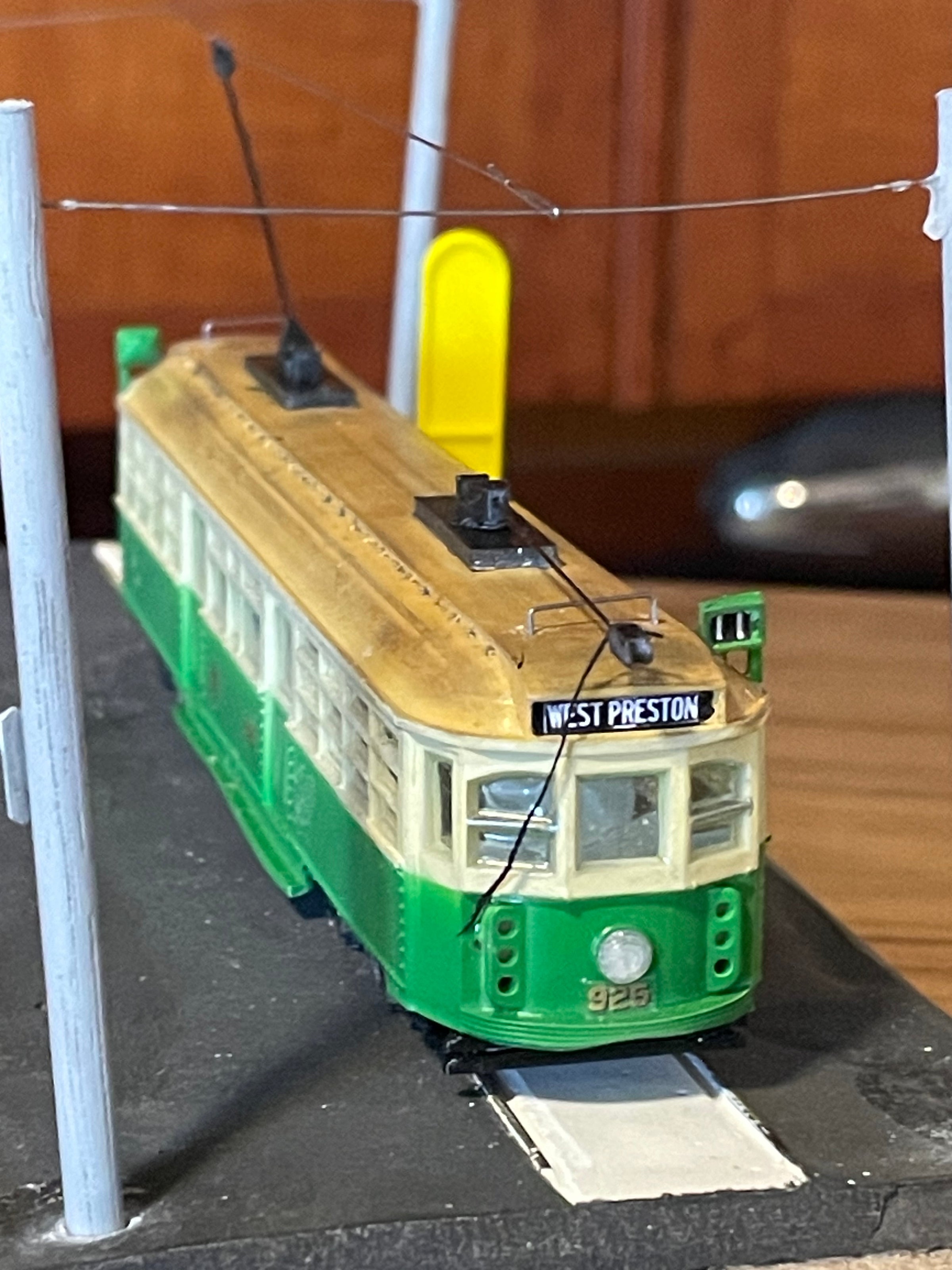 Fully assembled Melbourne SW6 Tram HO Scale Mahers Models